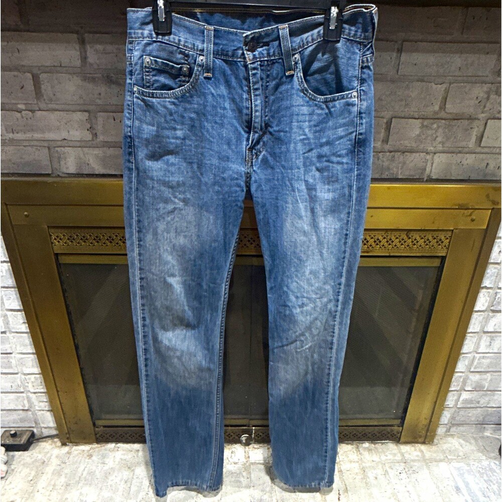 Levi's Men's Blue Light Wash Denim Jeans Bootcut Slim Fit Low Rise 5-Pocket